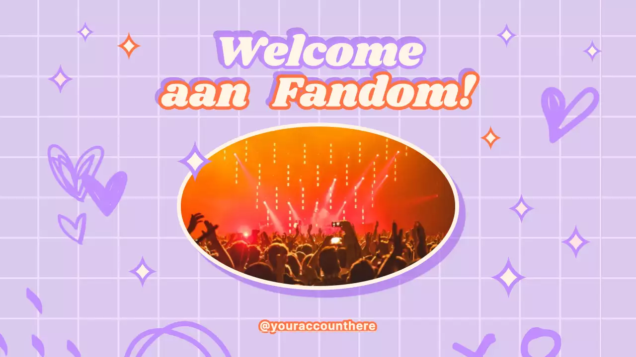 Blauw Roze Trendy Fandom Presentatie