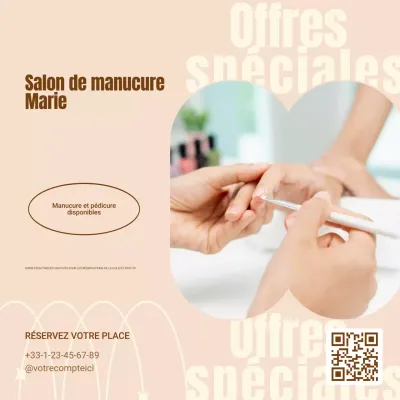 Beige Modern Nail Promotion