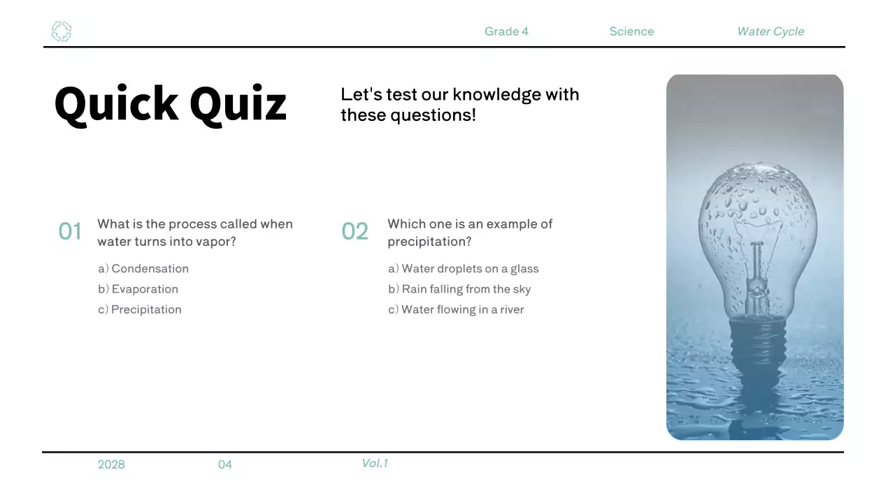 Apresentação da lição Blue Modern Water