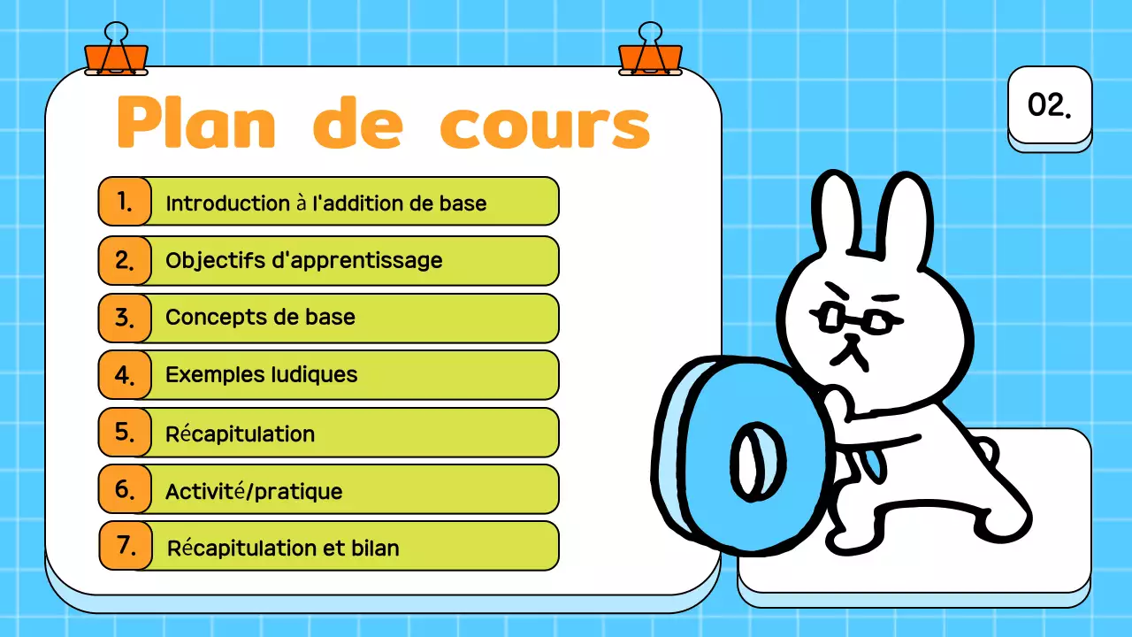 Cours de mathématiques bleu gai