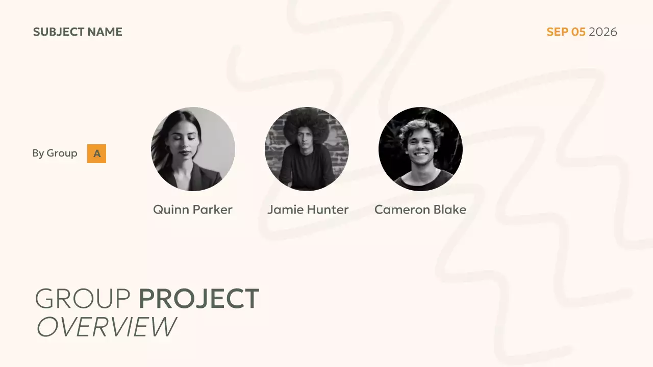 Beige minimal project overview presentation