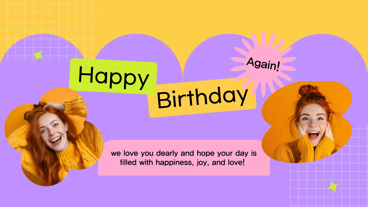 Colorful Playful Birthday Card Presentation