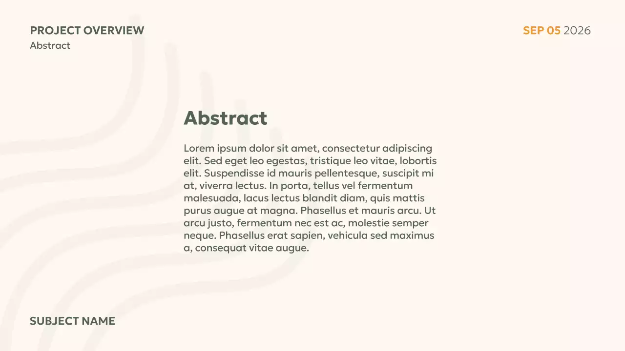 Beige minimal project overview presentation