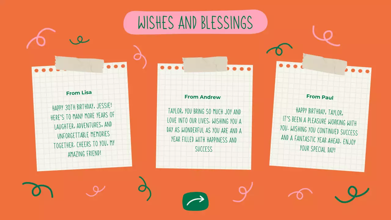 Green playful happy birthday presentation