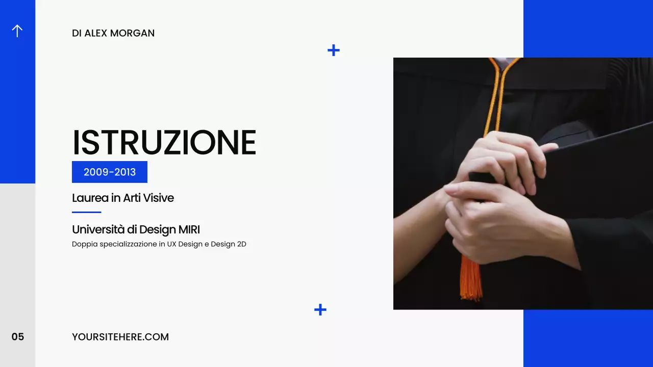 Portafoglio Creatie Blu Moderno