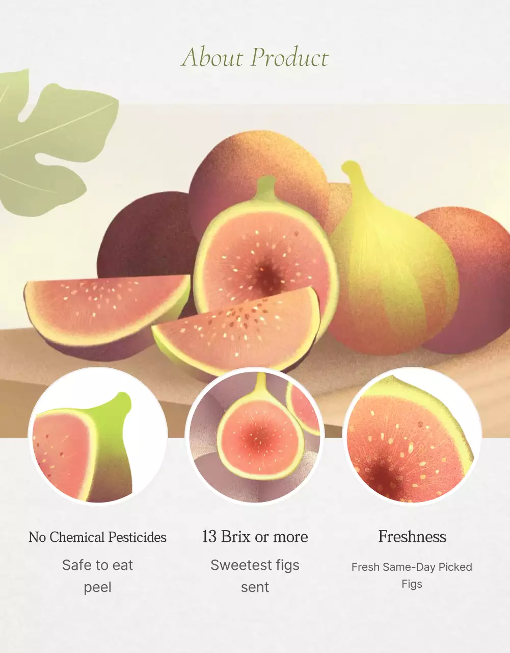 Poster Promosi Buah Minimal Beige