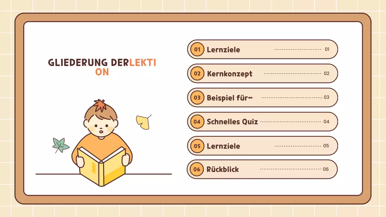 orangefarbener einfacher Literaturkurs