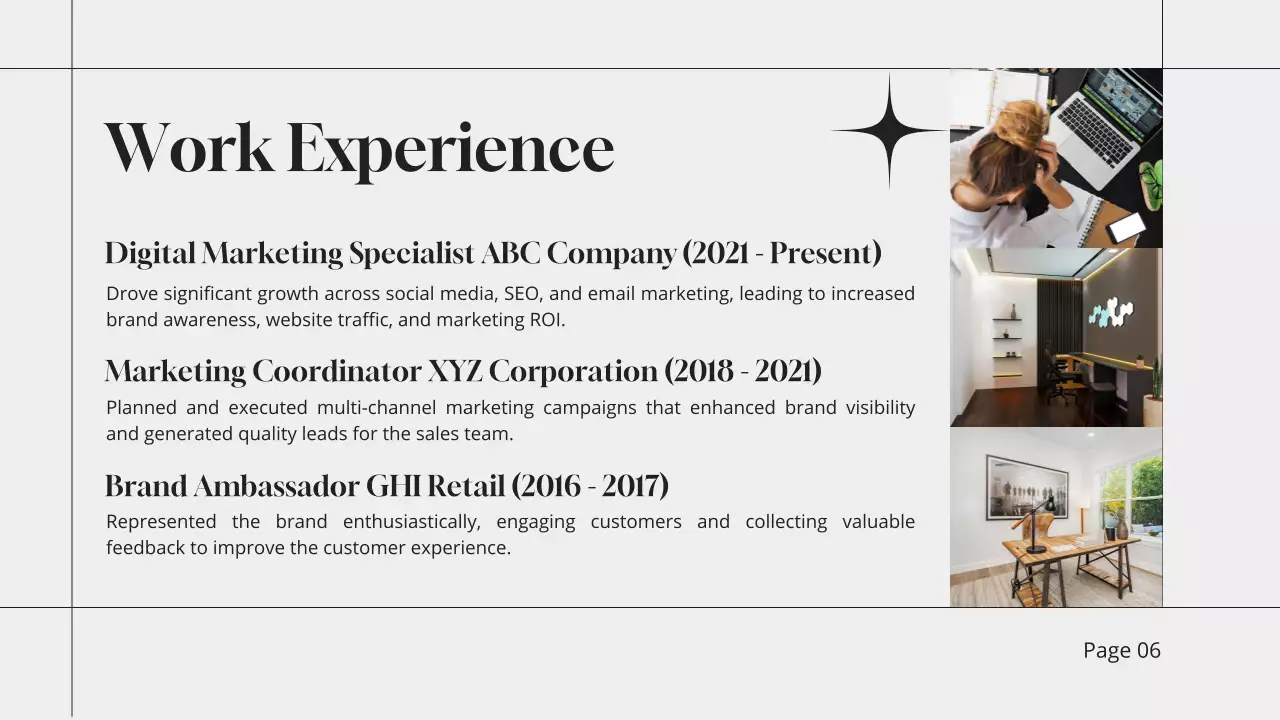 White Minimal Portfolio Presentation