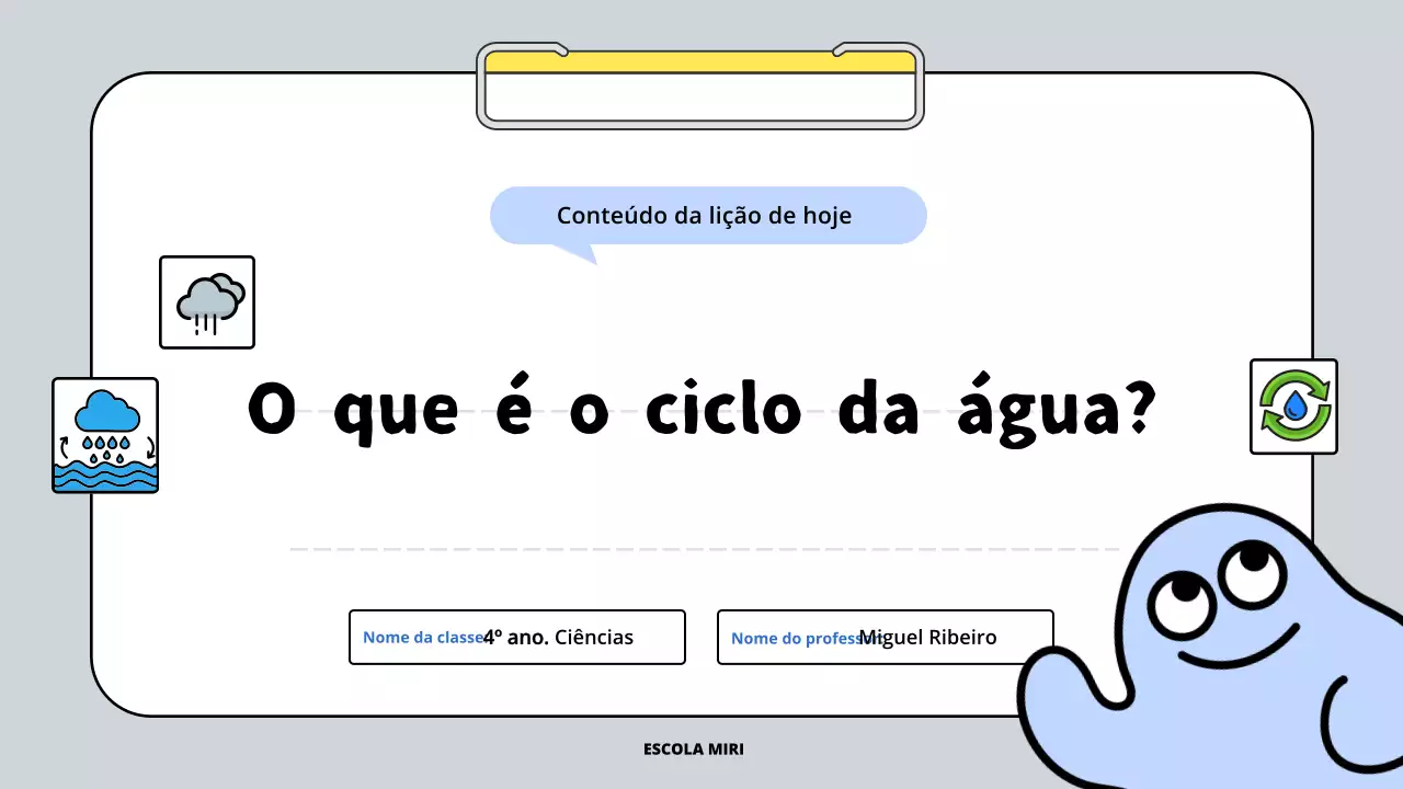 lição de água cinzenta simples