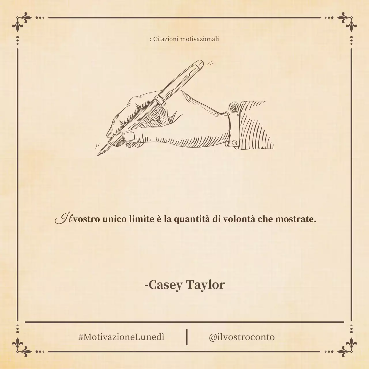 annuncio di motivazione tradizionale beige