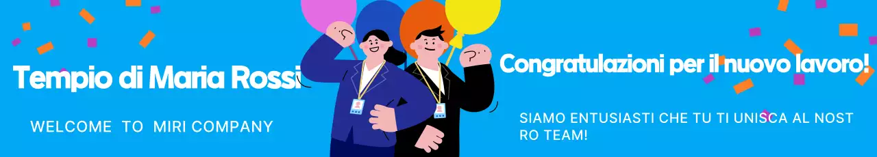 Congratulazioni a Blue per il suo nuovo lavoro