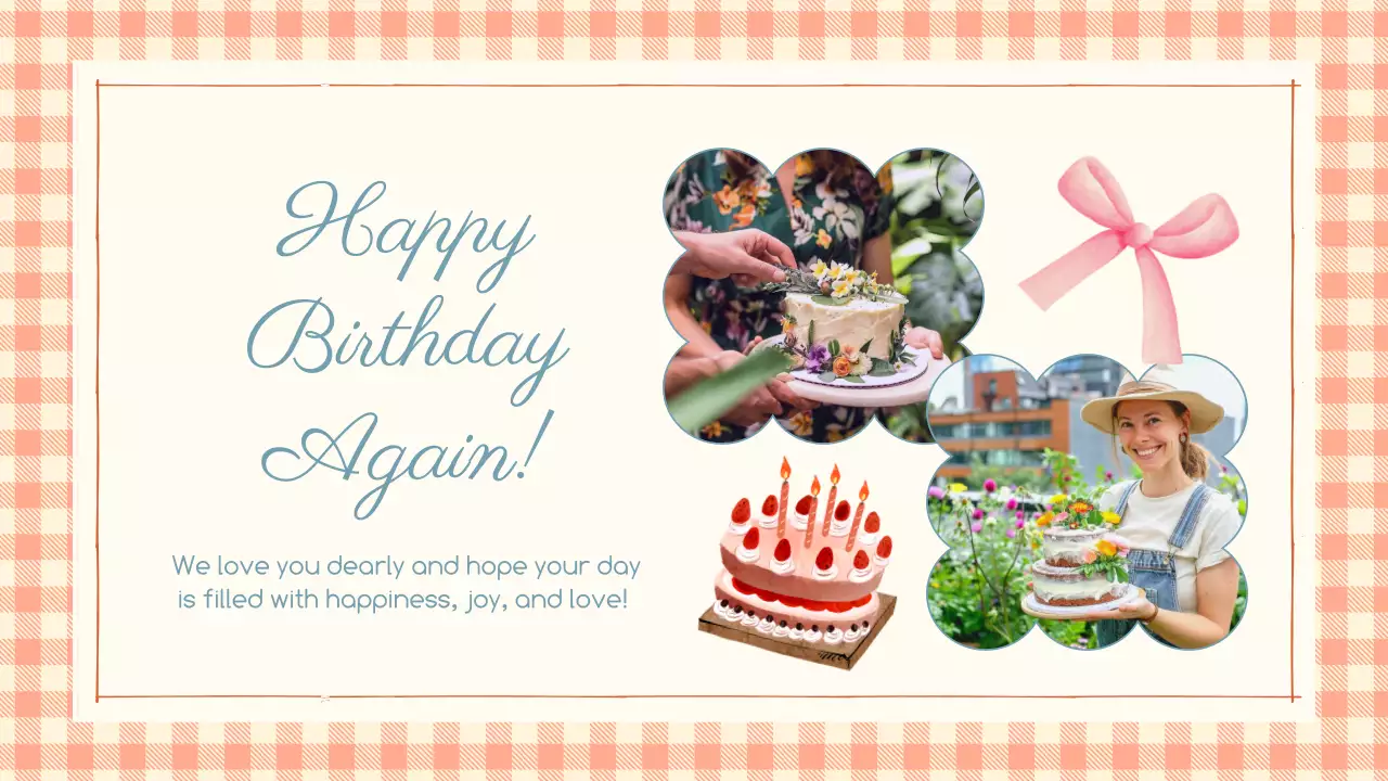 Pink Vintage Birthday Invitation Presentation