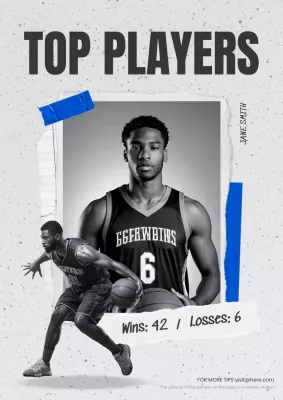 Grey Minimal Basketball Announcement Poster