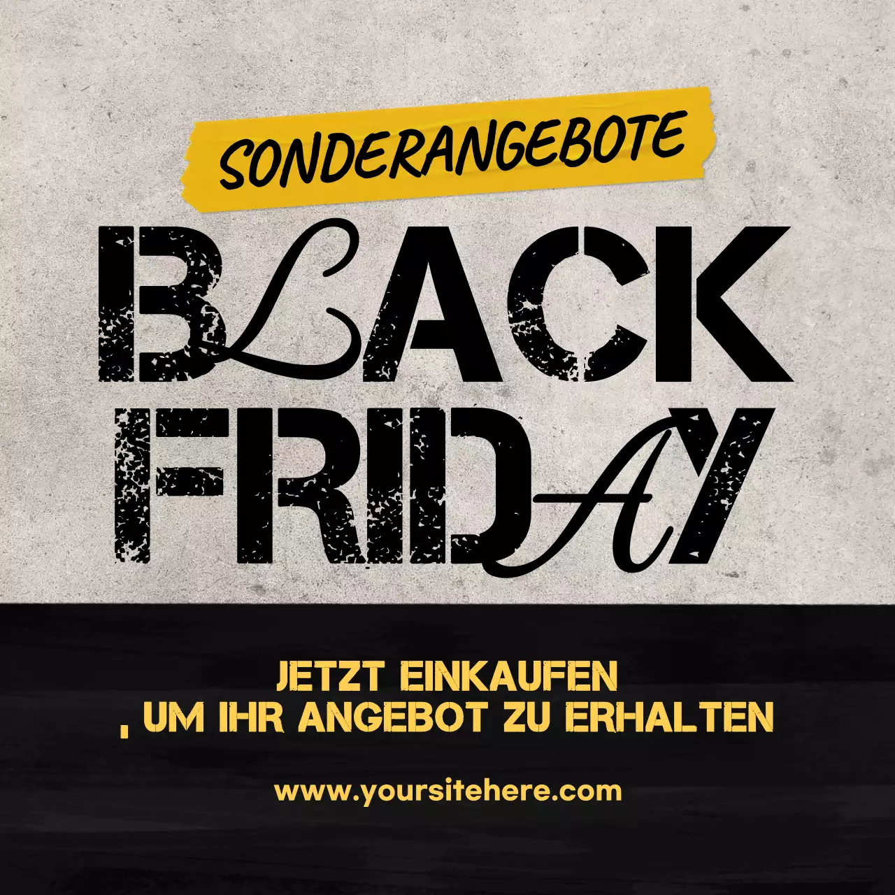 black bold sale promotion