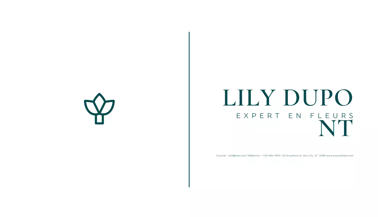 carte de visite minimaliste blanche