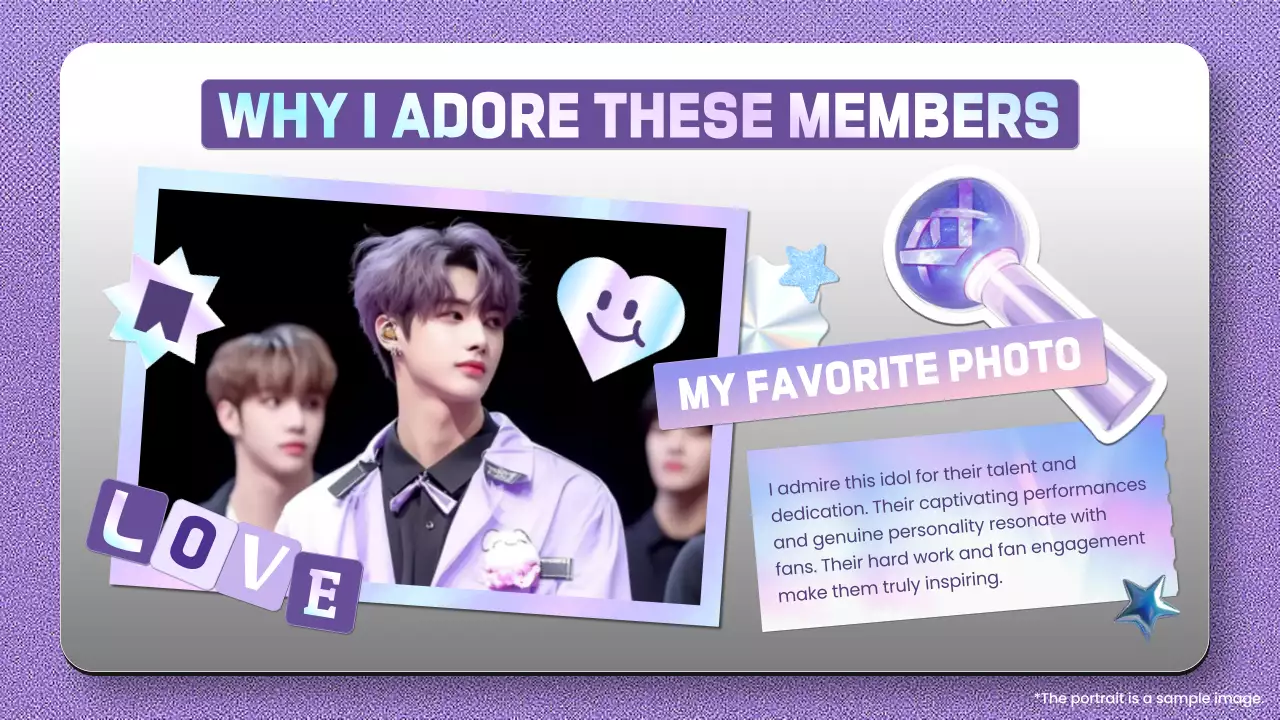 Purple Trendy Fan Diary Presentation