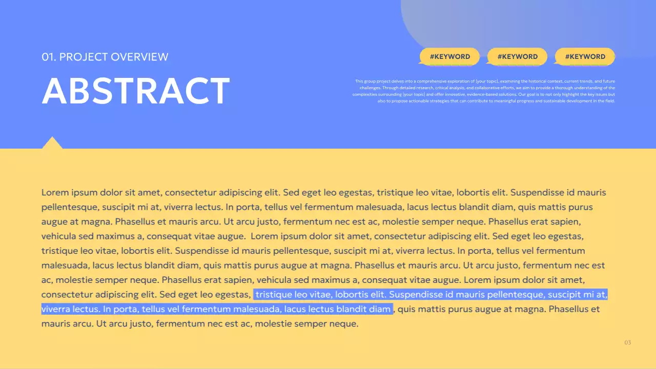 Blue Modern Project Presentation