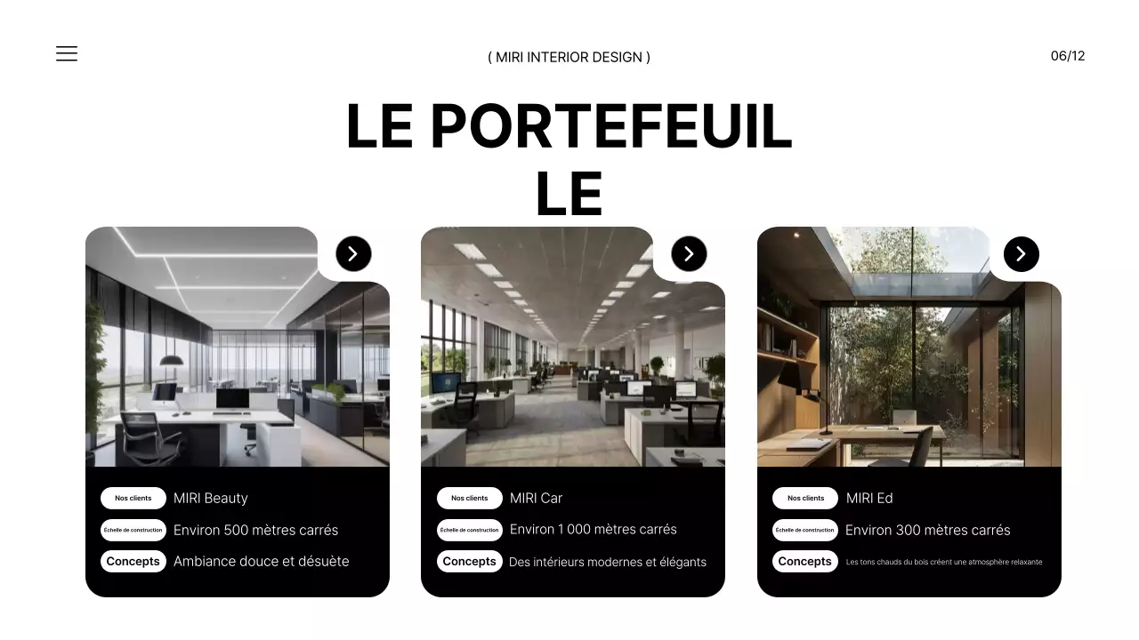 Un briefing de marque pour un intérieur de bureau moderne en noir et blanc