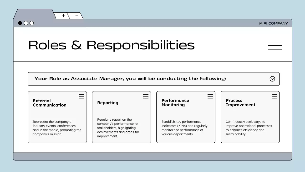 Bài thuyết trình hướng dẫn nhân viên tối giản màu xanh