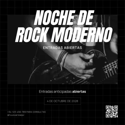 TRENDY AESTHETIC CLEAN MINIMAL MODERN ROCK MUSIC EVENT POST