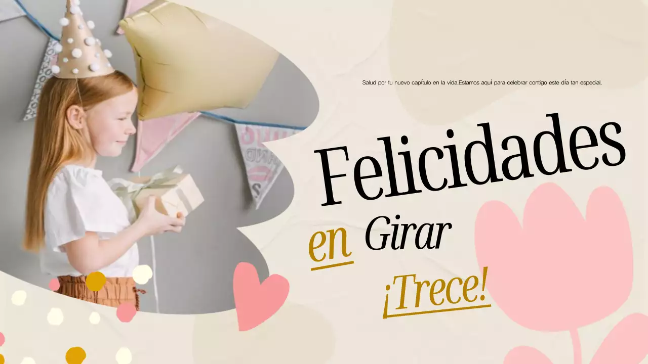 Tarjeta de cumpleaños minimalista rosa y gris