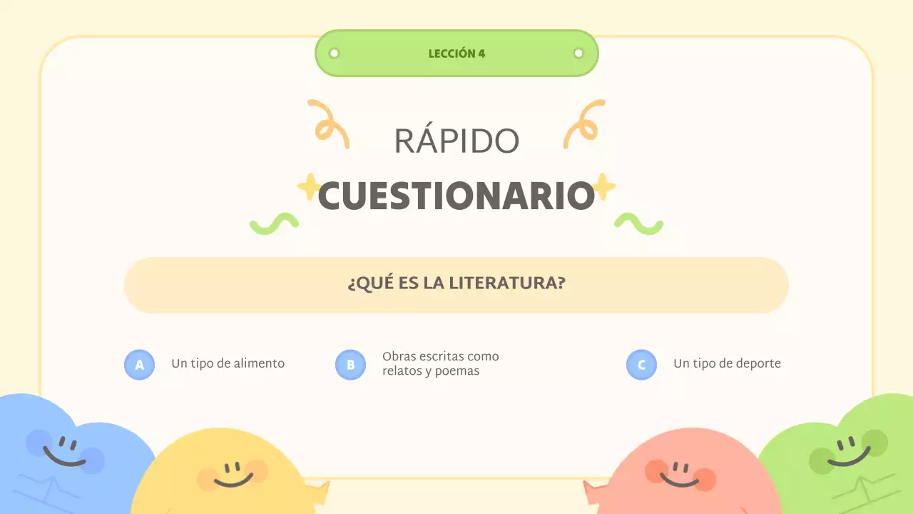 clase de literatura abstracta amarilla