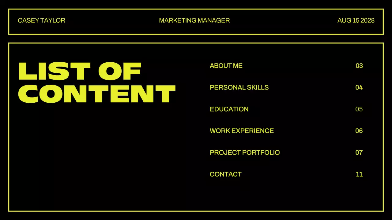 Yellow Retro Portfolio Presentation