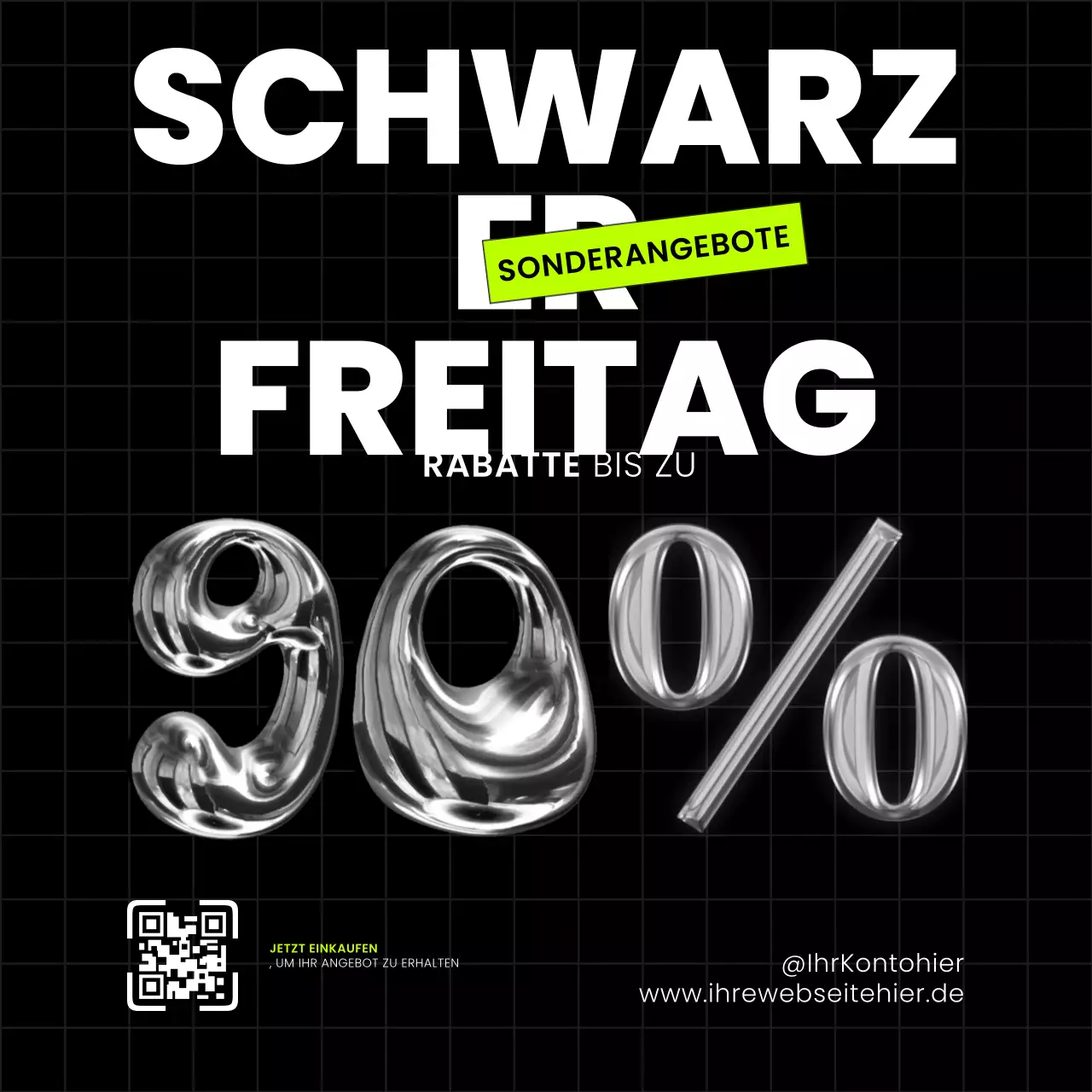 TRENDY 3D FETT SPASS CHROM SCHWARZ FREITAG VERKAUF