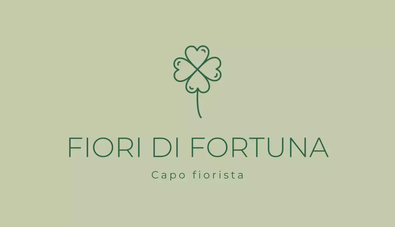 Biglietto da visita fiorista semplice beige