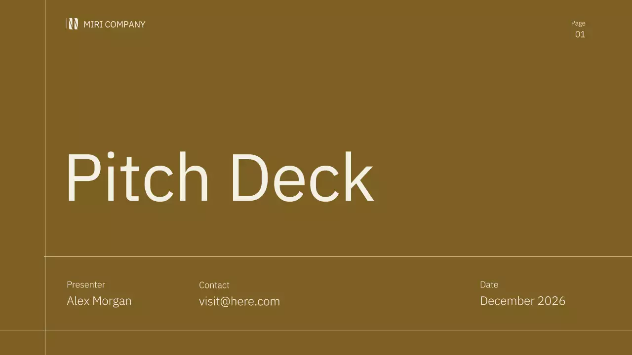 Brown Minimal Business Pitch Presentation