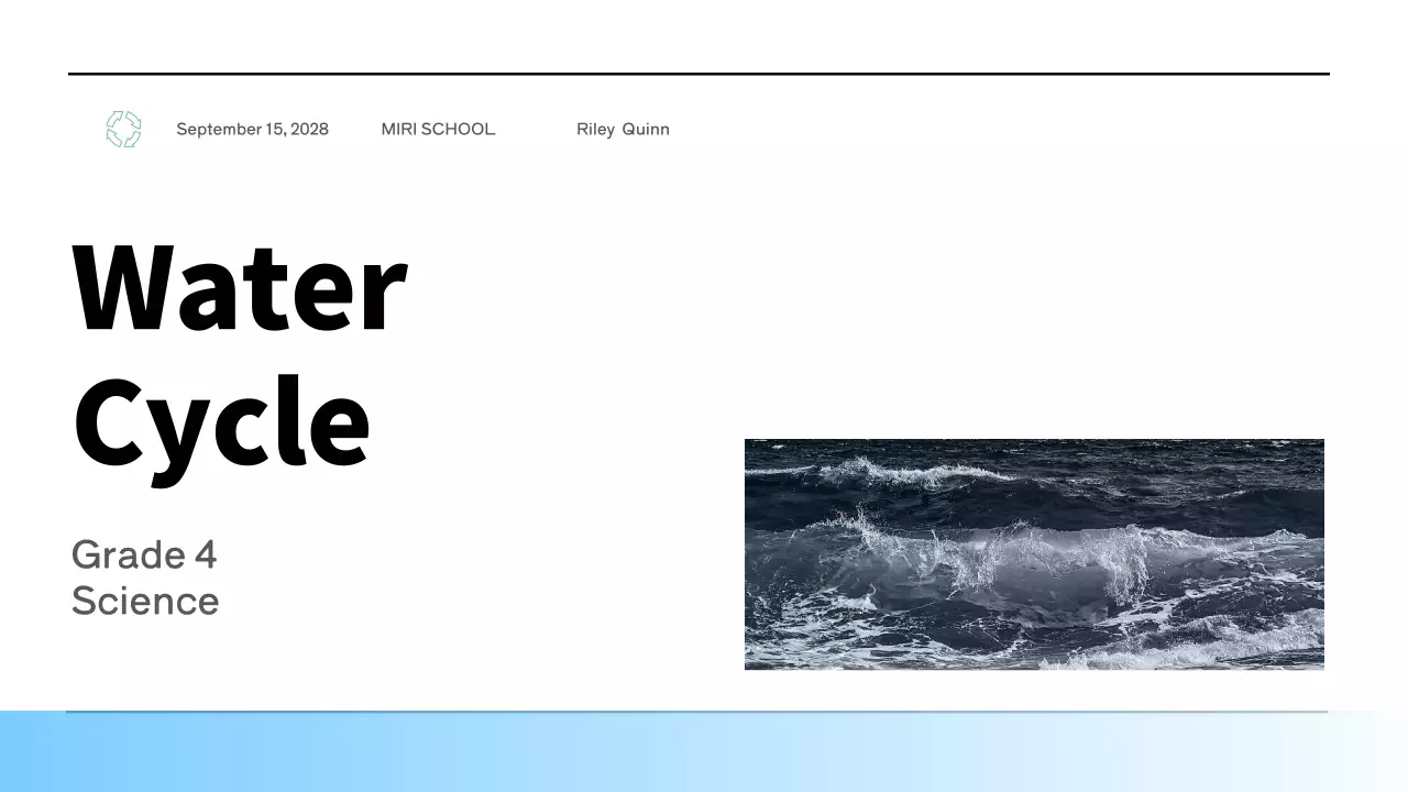 Blue Modern Water Lesson Presentation