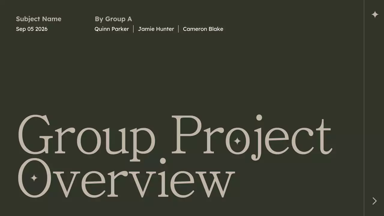 Brown Simple Project Presentation