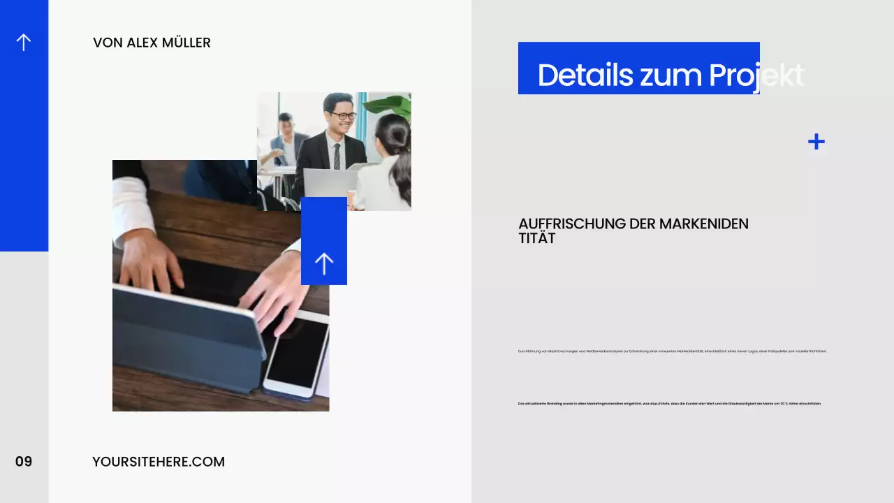 Blaues Modernes Kreativitätsportfolio