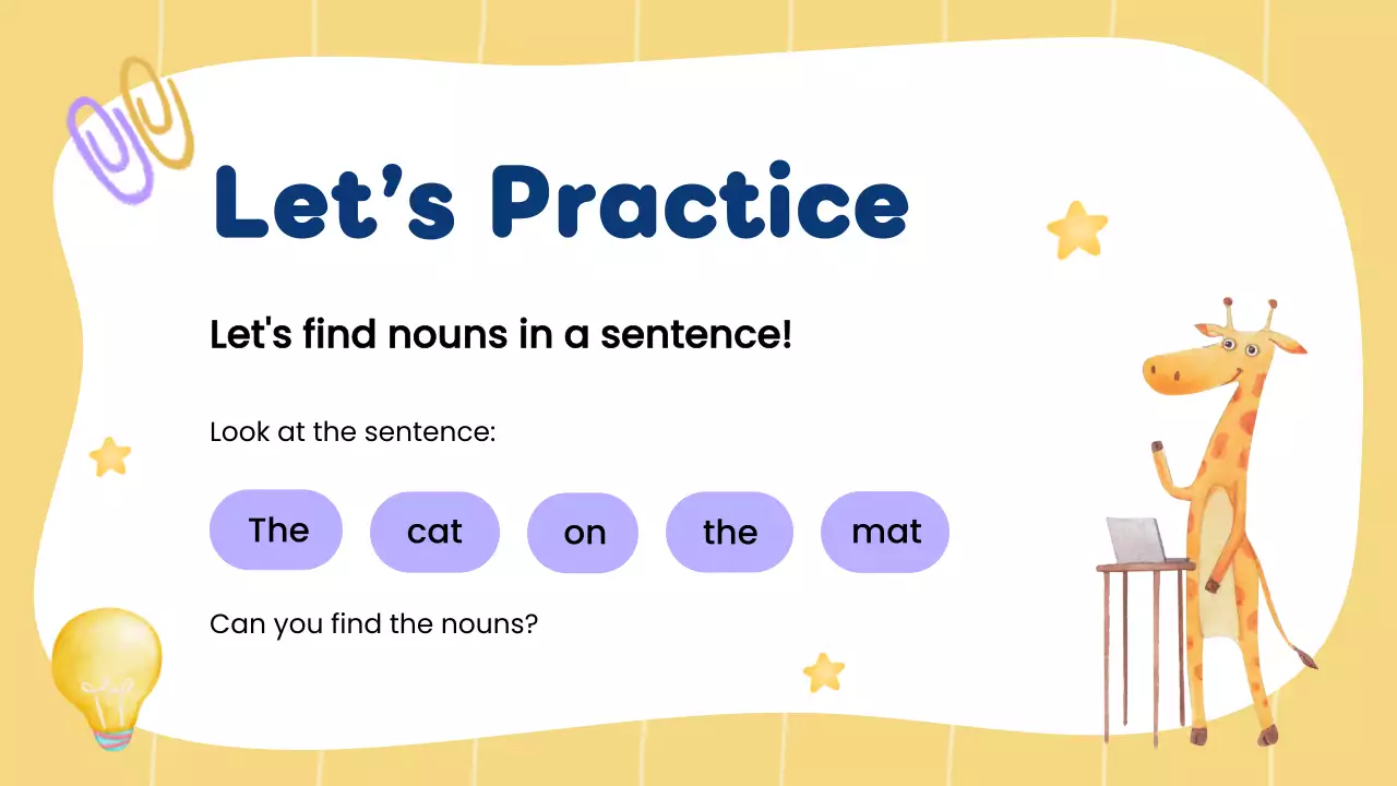 Yellow Simple Grammar Class Presentation