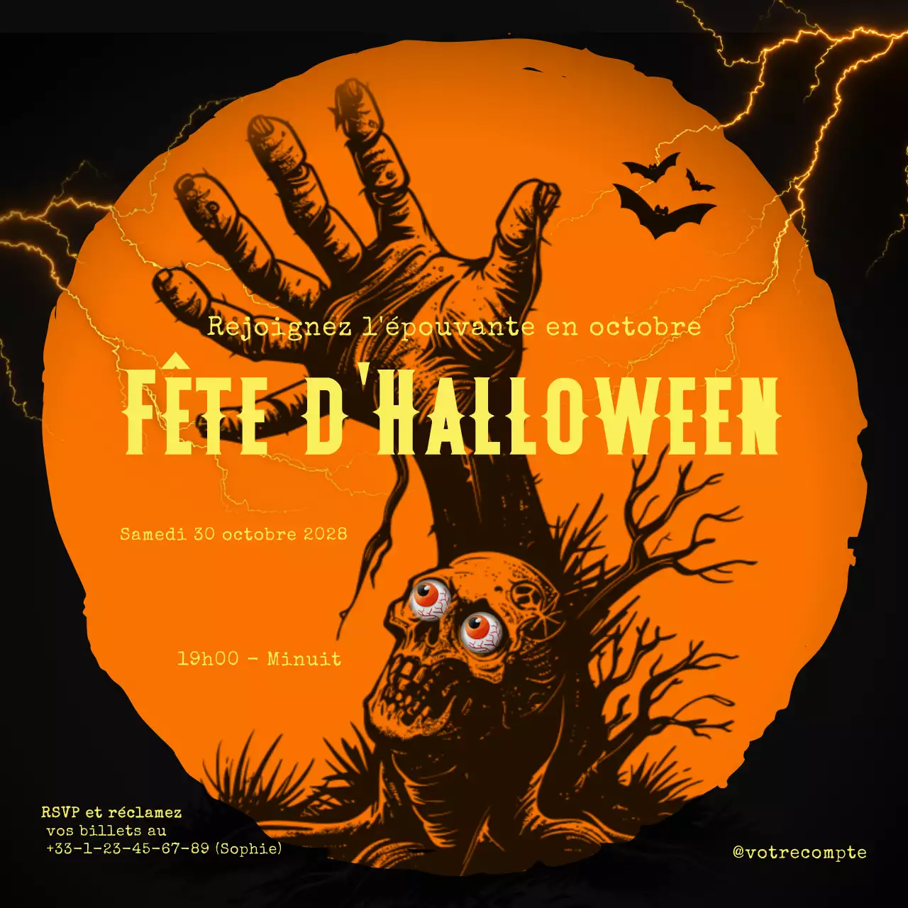 Promotion de l'événement de la fête d'Halloween