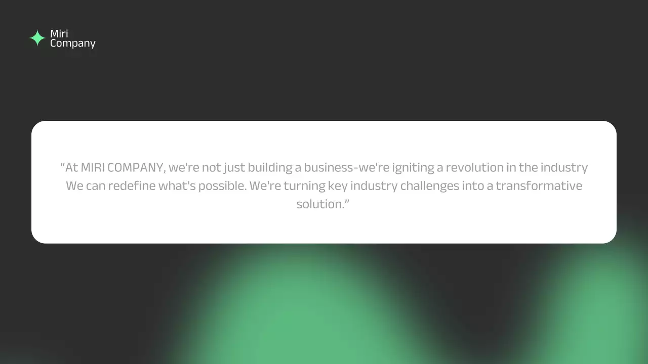 Green Professional Business Pitch Presentation