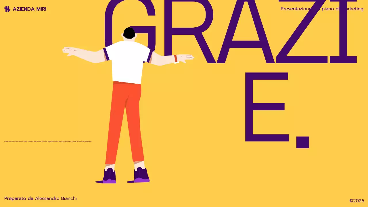 piano di marketing giallo moderno