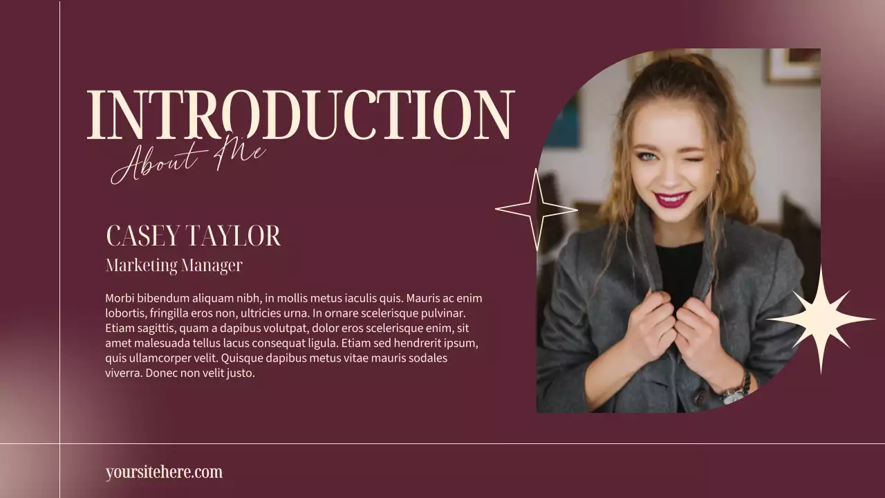 Maroon Elegant Portfolio Document Presentation