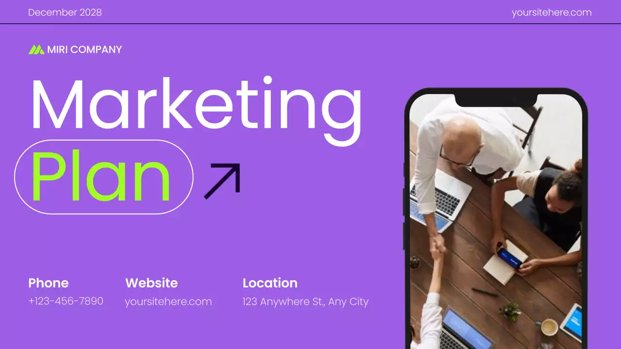 Purple Modern Marketing Plan Presentation