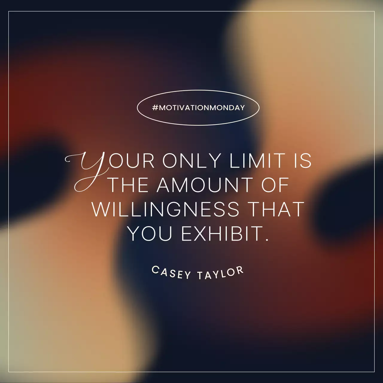 Navy Minimal Motivation Announcement Social Media Post