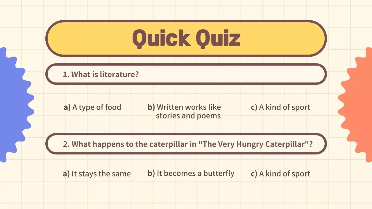 Bài thuyết trình khóa học Văn học đơn giản màu be