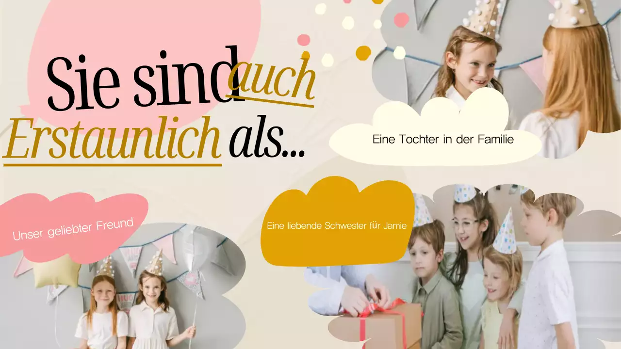 Rosa und graue minimale Geburtstagskarte