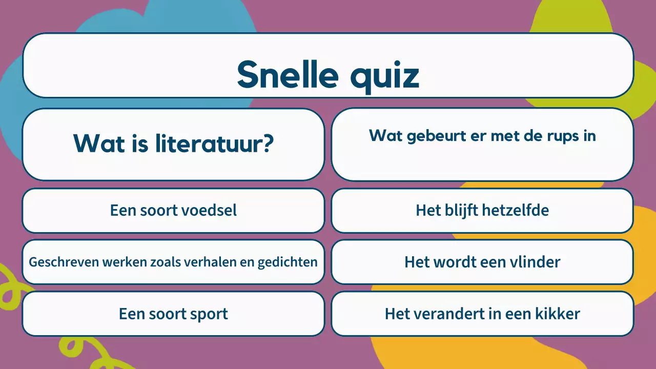 Kleurrijke Illustratie Literatuur Lesmateriaal Presentatie