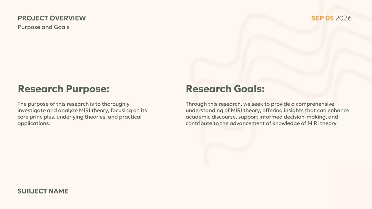 Beige minimal project overview presentation