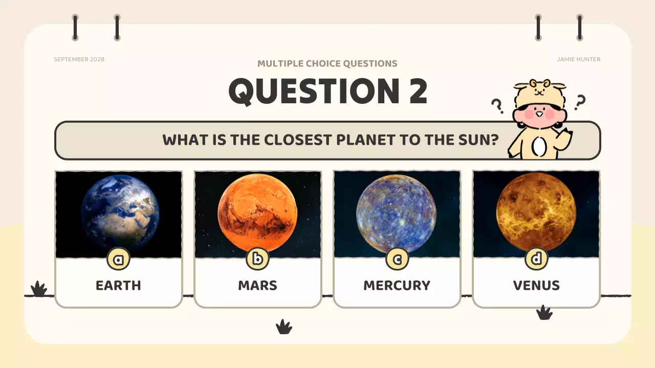 Beige Simple Quiz Guide Presentation