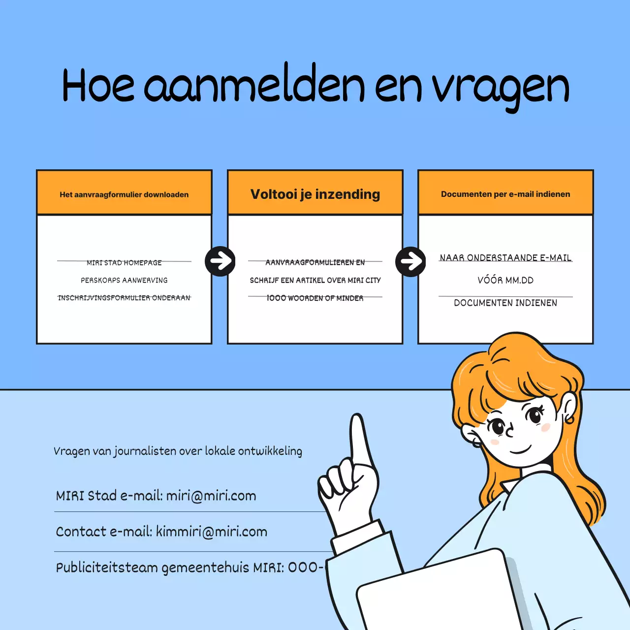 Lichtblauw en eenvoudig voor lokale ontwikkelingsjournalisten