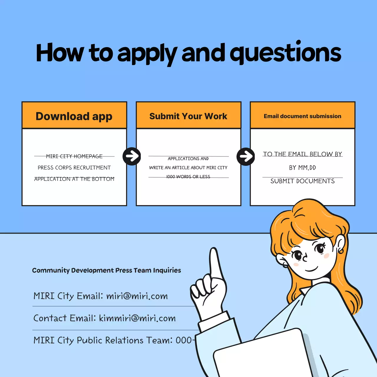 Azul claro e simples para jornalistas de desenvolvimento local