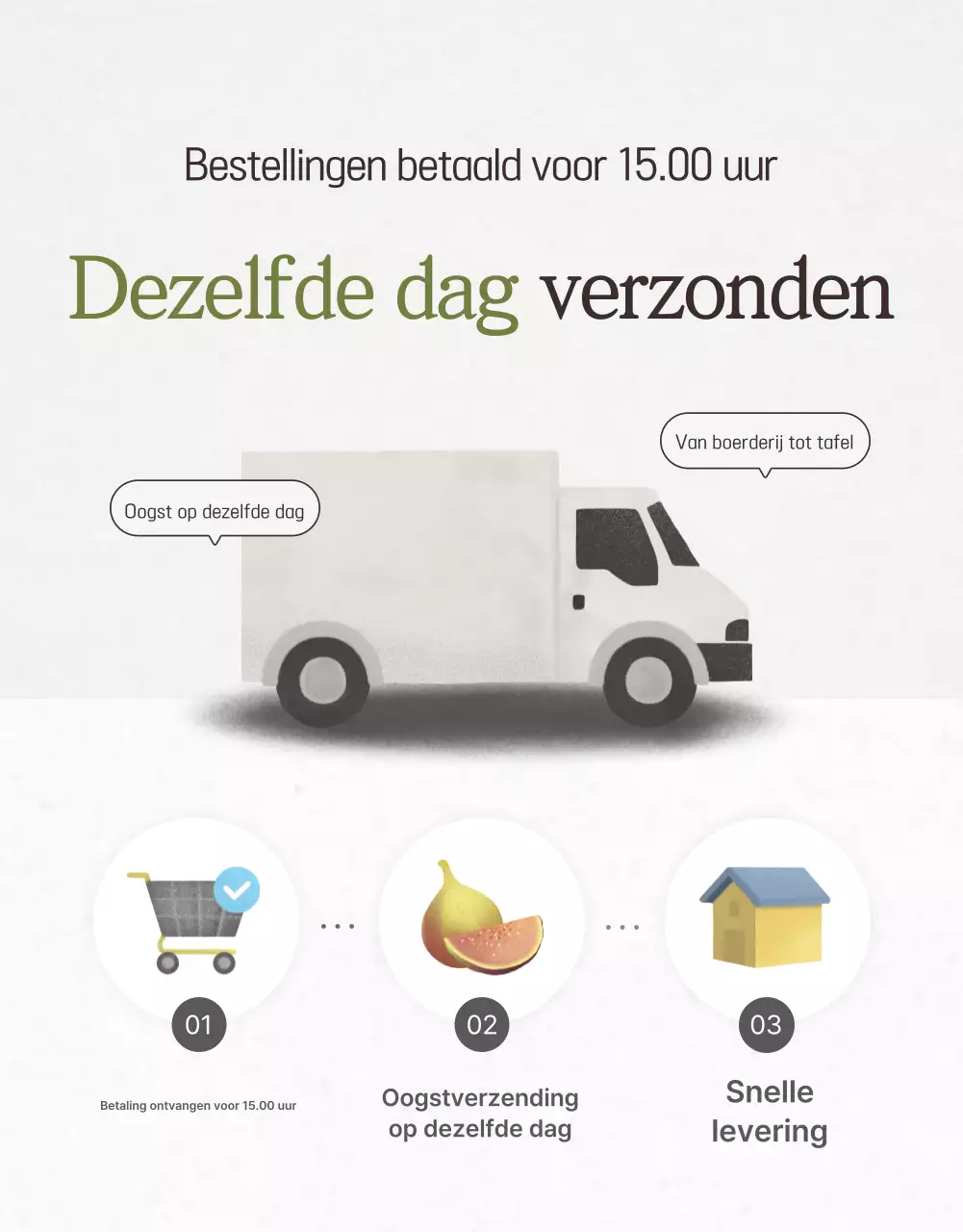 Verkoopbevordering van stijlvolle vijgen in wit en grijs