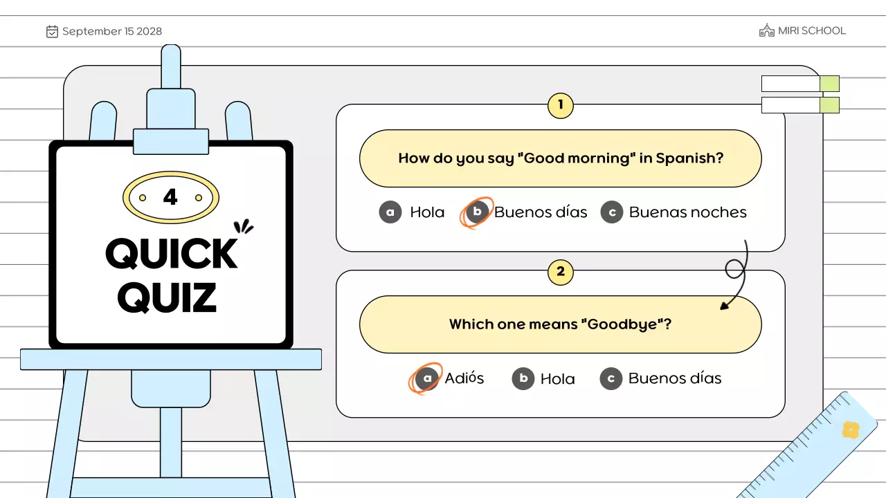 White Simple Language Course Presentation