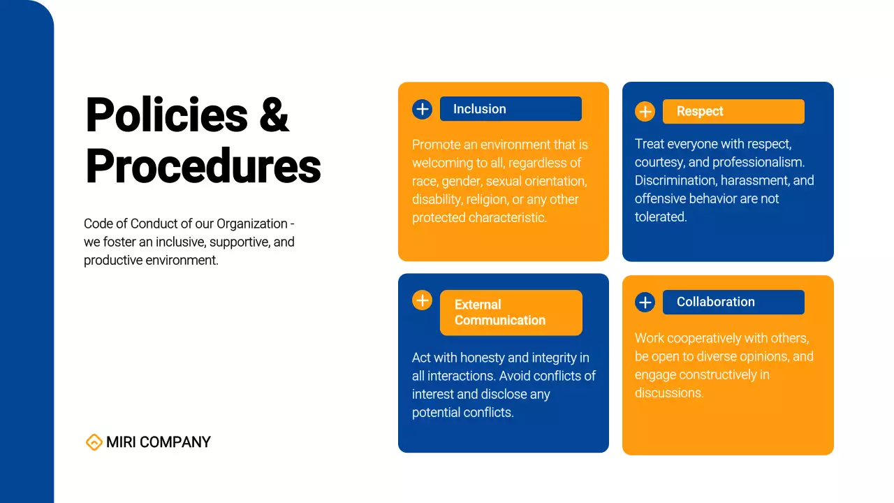 Blue Professional Onboarding Guide Presentation